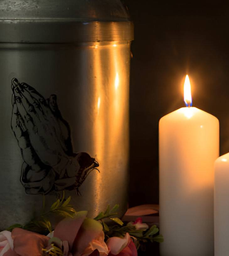 urn with candle urn with candle